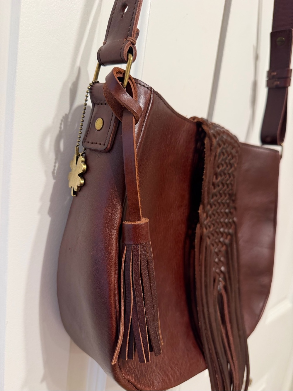 Lucky Brand excellent leather bag. Cognac color - Picture 3 of 14